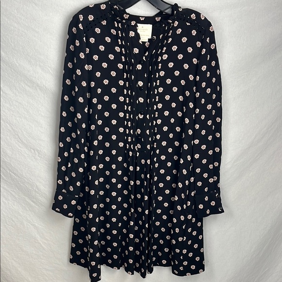 Kate Spade Black Dress with Pink Floral Accents small ditsy floral - Picture 2 of 7